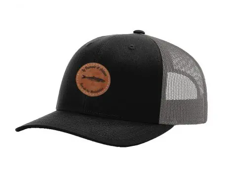 Black trucker cap