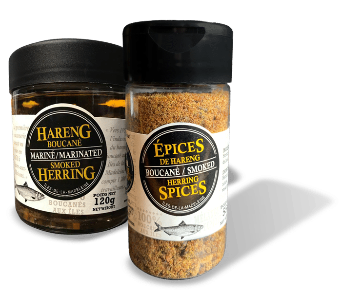 Herring and smoked herring spice jar